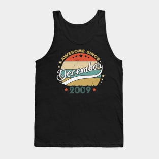 Awesome Since December 2009 Birthday Retro Sunset Vintage Tank Top